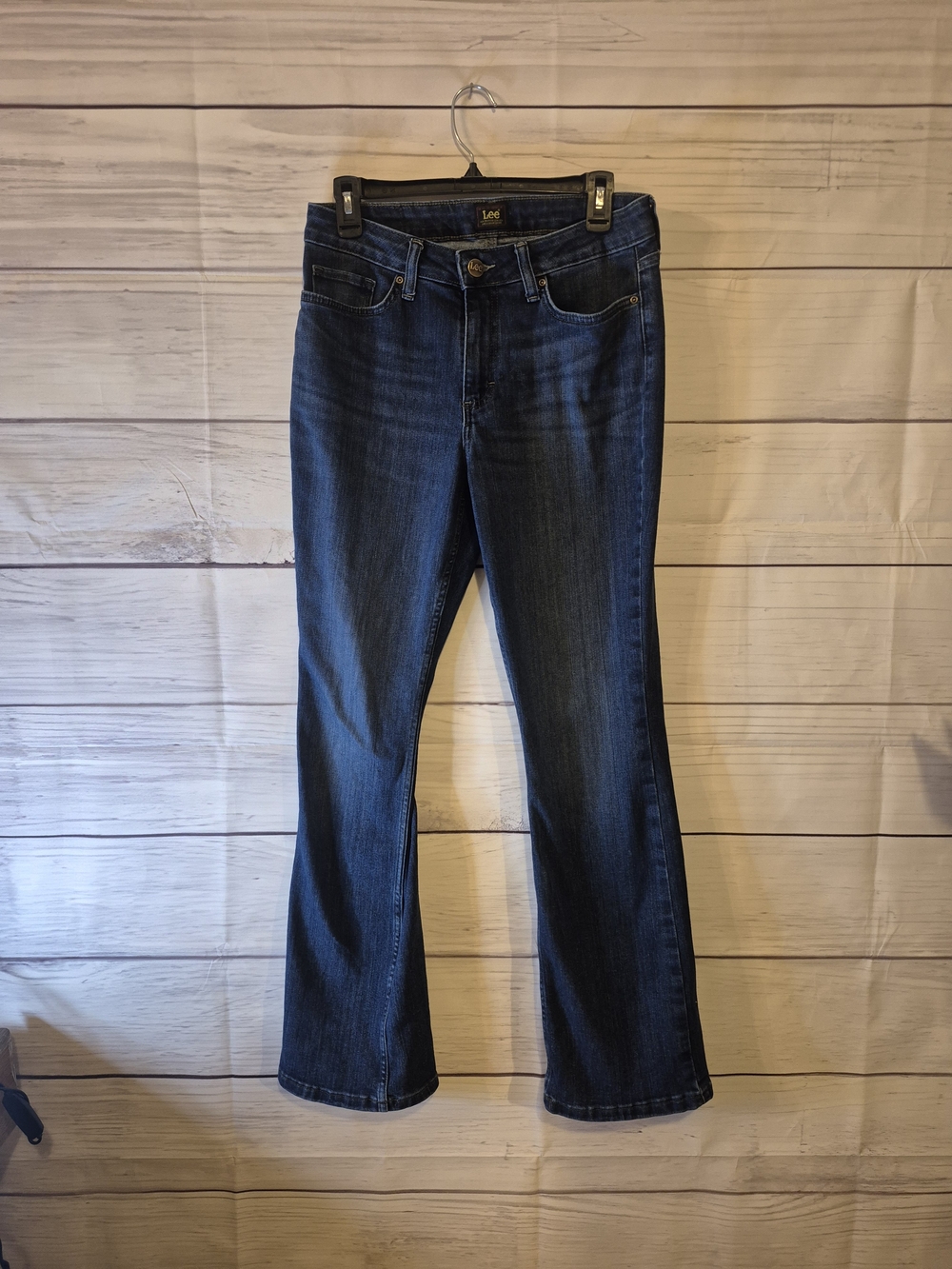 Lee Women's Dark Blue Bootcut Jeans Size 8/10